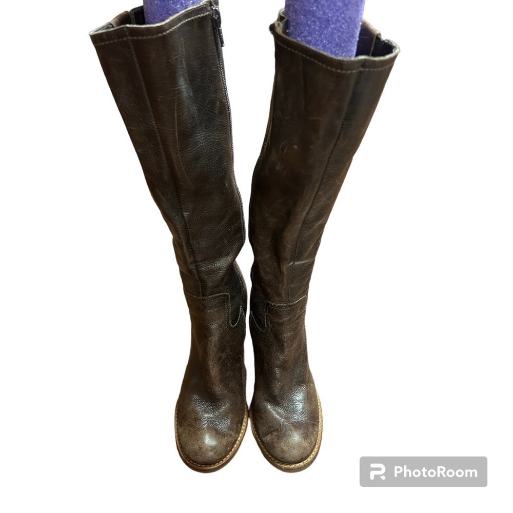 Vintage Gianni Bini Loden zip up knee high heeled boots - Picture 4 of 11
